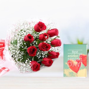 Roses and Greeting Card 